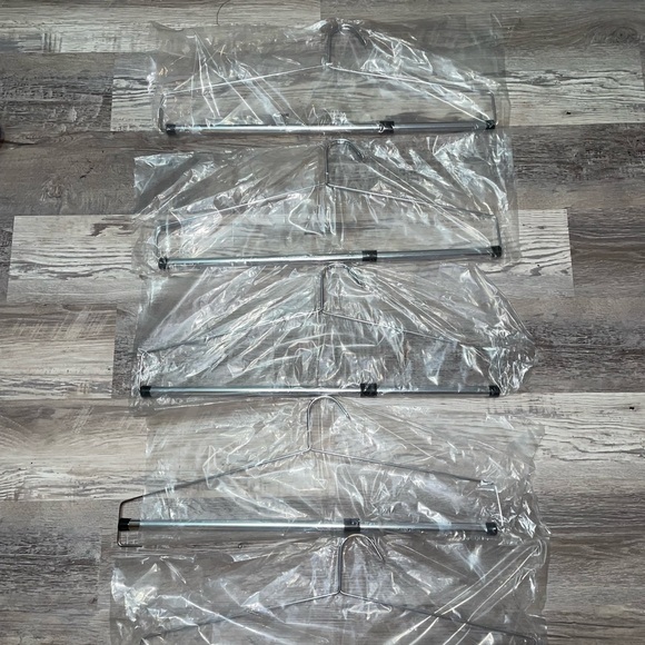 5 pc Retail Heavy Duty Chrome Bedspread Drapery Display Organizer Hangers 22” - Picture 3 of 7